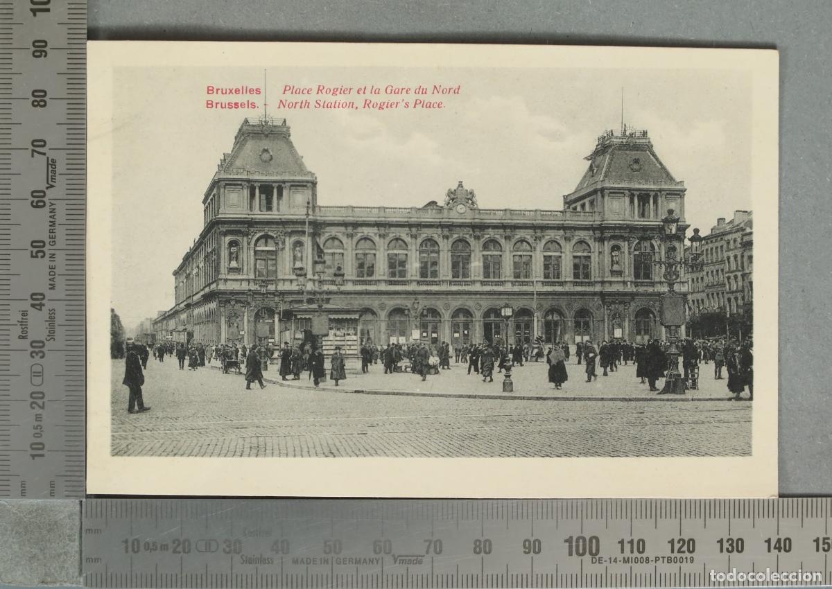 Postales: POSTAL. Bruxelles - Place Rogier et la Gare du Nord