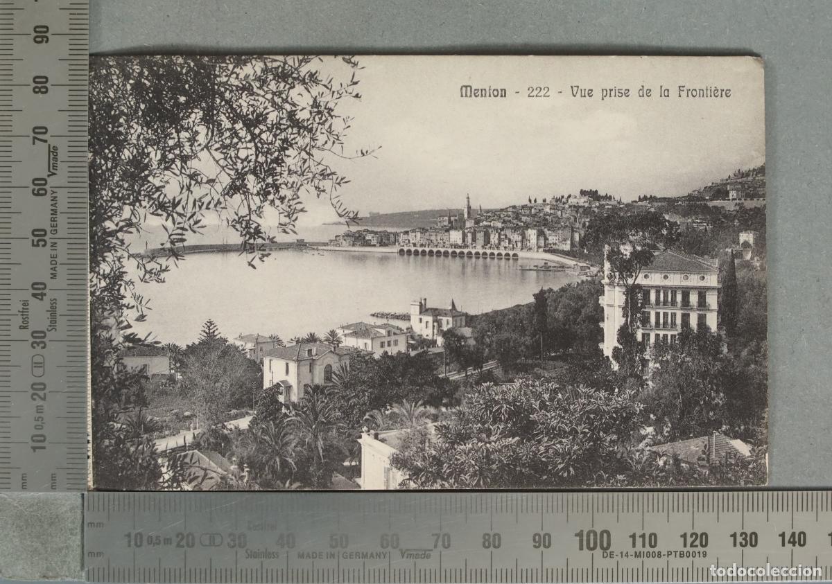 Postales: POSTAL. Menton - Vue prise de la Fronti&egrave;re - Edition Baylone Fr&egrave;res - Nice