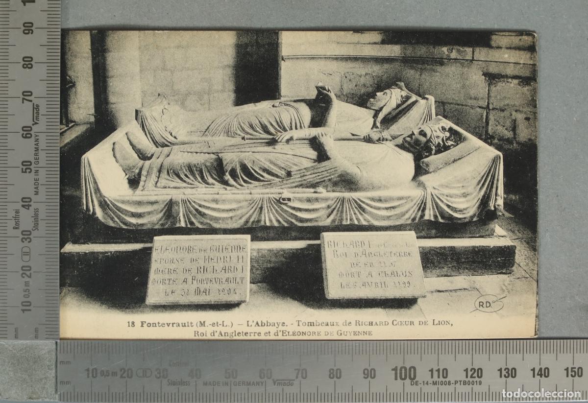 Postales: POSTAL. Fontevraut - L Abbaye - Tombeaux de Richard Coeur de Lion et Eleonore de Guyenne - R Dorange