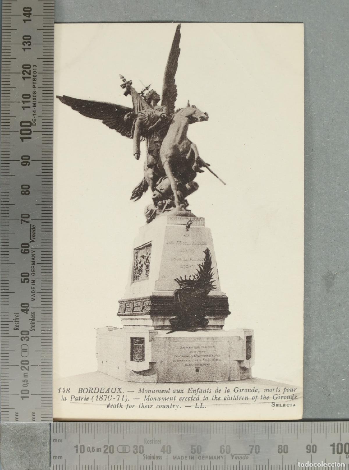 Postales: FOTOGRAFIA. Bordeaux - Monument aux Enfants de la Gironde
