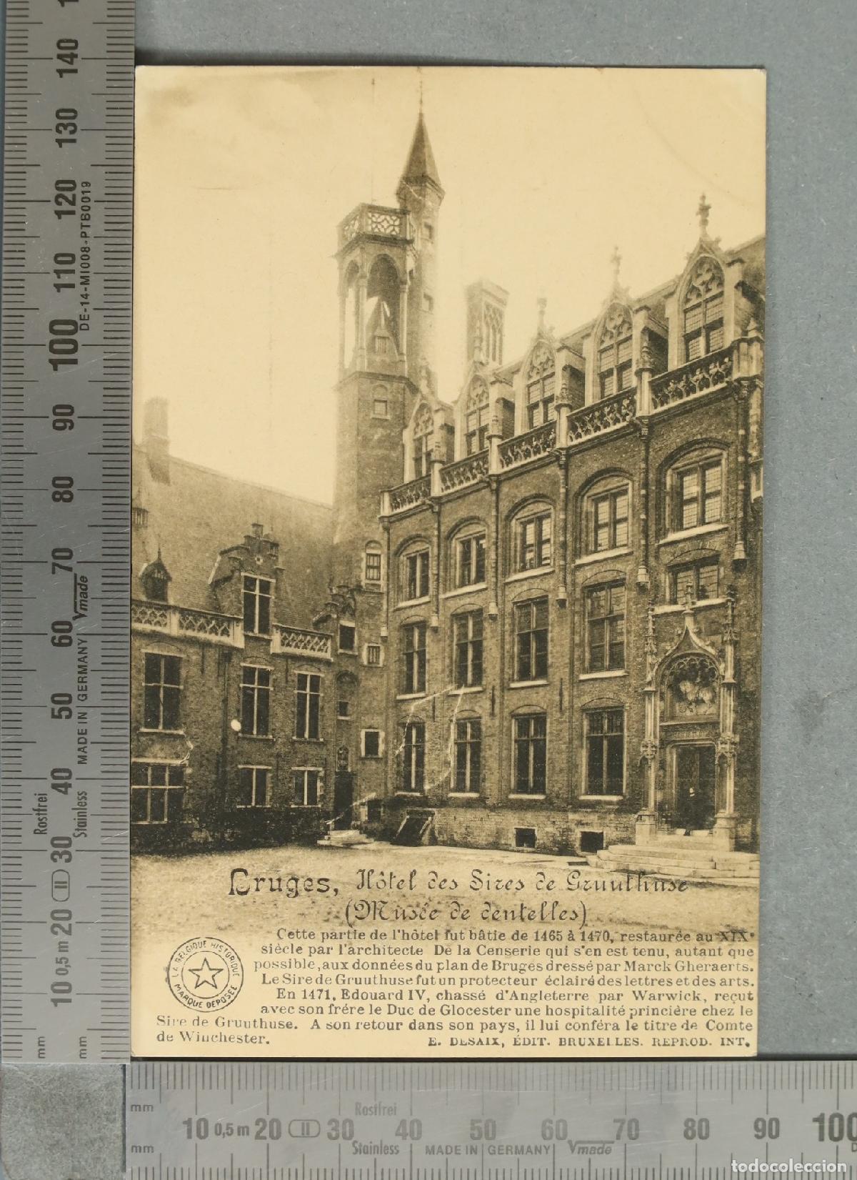 Postales: FOTOGRAFIA. Bruges - Hotel des Sires de Gruuthuse - Musee de dentelles