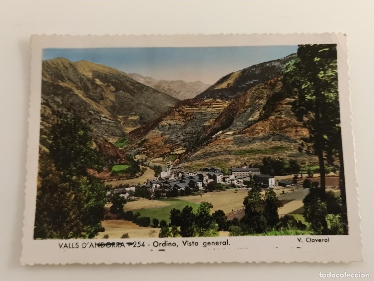 Postales: ANDORRA - ORDINO - VISTA GENERAL - ED VALENTI CLAVEROL - CIRCULADA - POSTAL ANTIGUA (116.903)