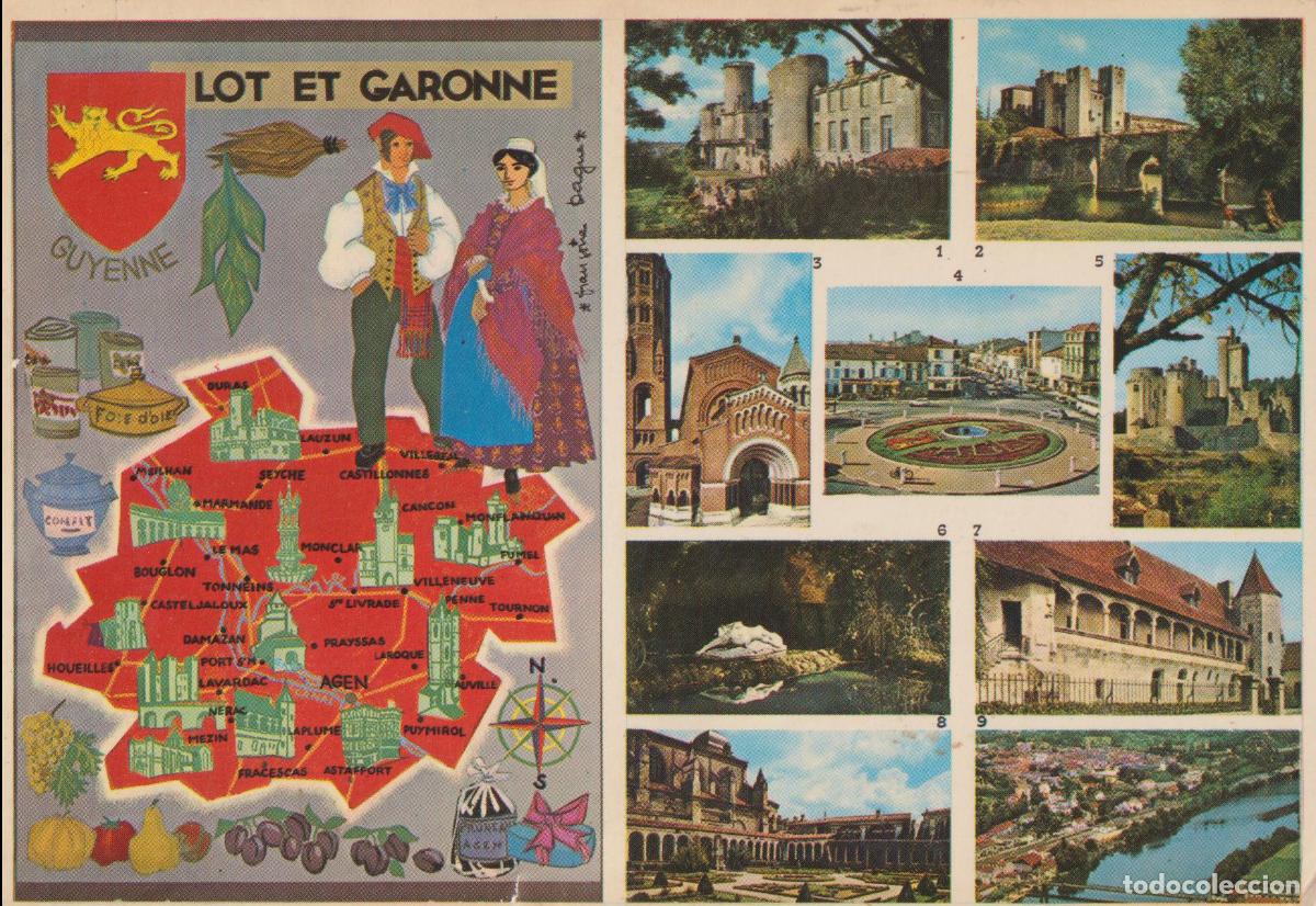 Postales: FRANCIA, A TRAVERS LE LOT ET GARONNE, DURAS, BARBASTE, AGEN, N&Eacute;RAC - ED.THEOJAC 47 - S/C