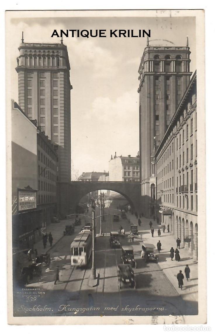 Postales: SUECIA / STOCKHOLM, KUNGSGATAN / HARALD OLSEN N&ordm; 239 / FRANQUEADA