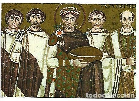Postales: L&acute;IMPERATORE GIUSTINIANO CON IL SEGUITO.- RAVENNA / ITALIA