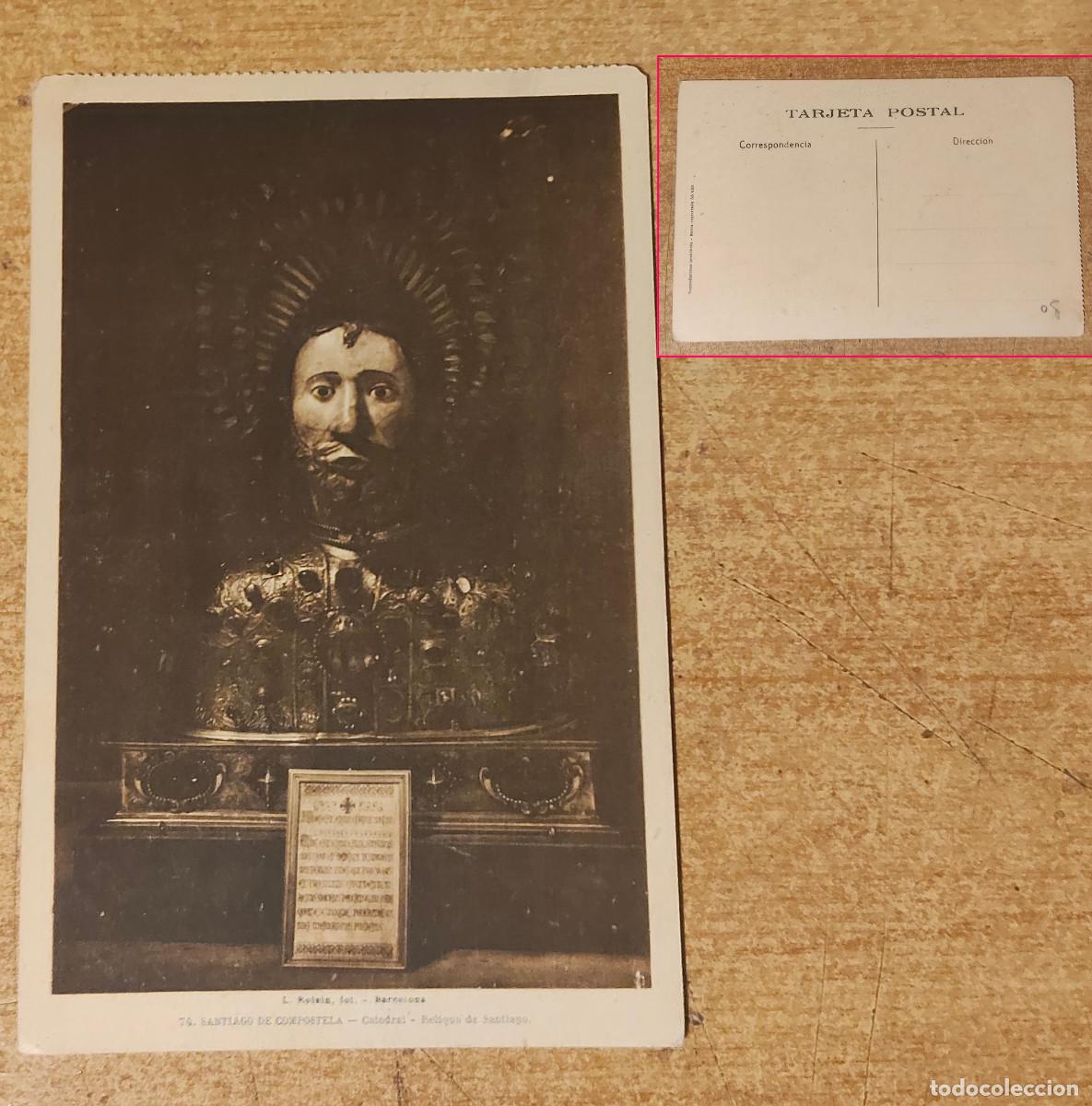 Postales: tarjeta postal fotogr&aacute;fica del busto relicario de Santiago Alfeo - Catedral de Santiago de Compostel
