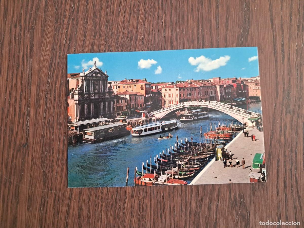 Postales: postal de Italia, canal grande y puente. Venecia, a&ntilde;os 70.