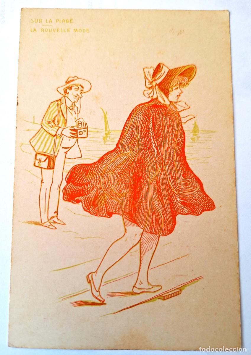 Postales: POSTAL MODERNISTA FRANCESA MUY ANTIGUA - MAS DE 100 A&Ntilde;OS - LA NUEVA MODA - SIN CIRCULAR