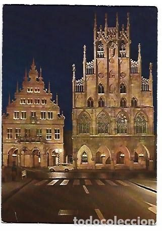Postales: RATHAUS UND STADTWEINHAUS IN FESTBELEUCHTUNG.- MUNSTER i.WESTF.- ALEMANIA