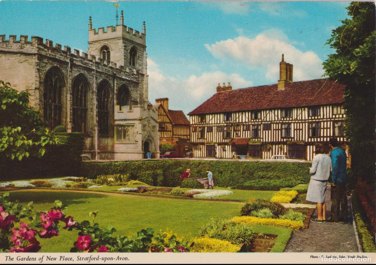 Postales: INGLATERRA, BIRMINGHAM, STRATFORD-UPON-AVON, LOS JARDINES DE NEW PLACE &ndash; JOHN HINE 2SOA 14 &ndash; S/C
