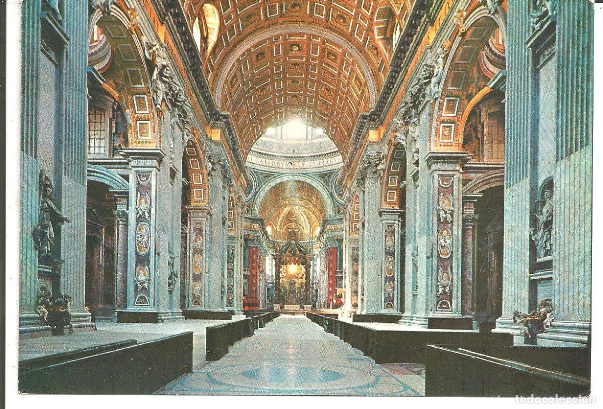 Postales: POSTAL CIUDAD DEL VATICANO (ROMA) - BASILICA DE SAN PEDRO, INTERIOR