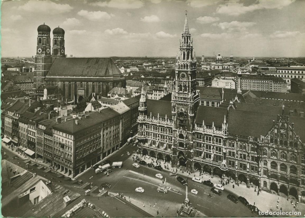 Postales: N&ordm; m186/2008-MUNICH. Alemania. Frauenkirche y Ayuntamiento. Sin circular. ED. CONWA GROSSOVERTRIEB