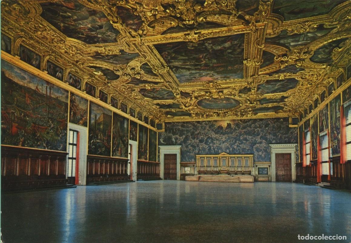 Postales: VENECIA. Italia. Palacio Ducal. Sala del Consejo de Ancianos. Sin circular. ED. A. PERRERO