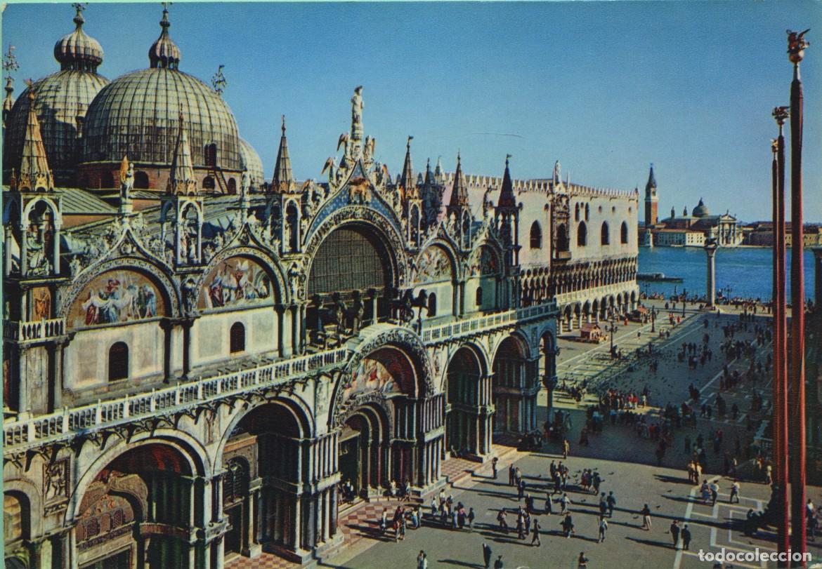 Postales: N&ordm; 332-VENECIA. Italia. Plaza de San Marcos e Isla. Sin circular. ED. DA VERO FOTOCOLOR ANGELI