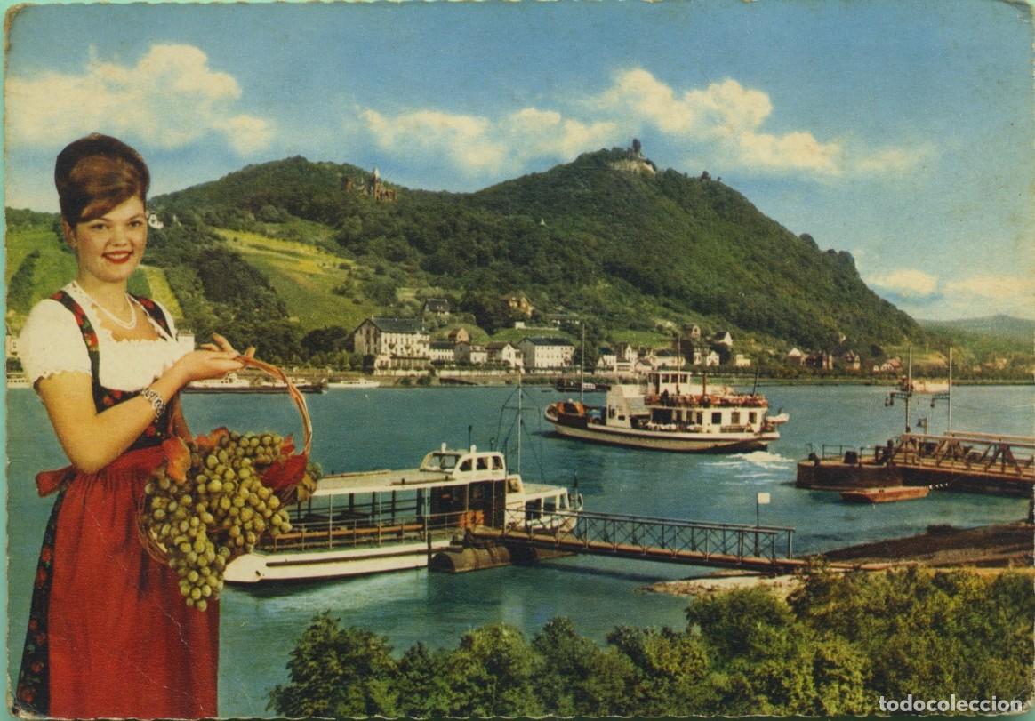 Postales: El invierno del rey en el Rin. Alemania. Escrita en 1963. ED. SCH&Ouml;NING & CO.