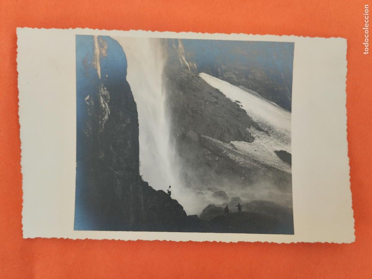 Postales: POSTAL FOTOGRAFICA PIRINEO FRANCES. CASCADA CIRCO GAVARNIE. A&Ntilde;O 1932.