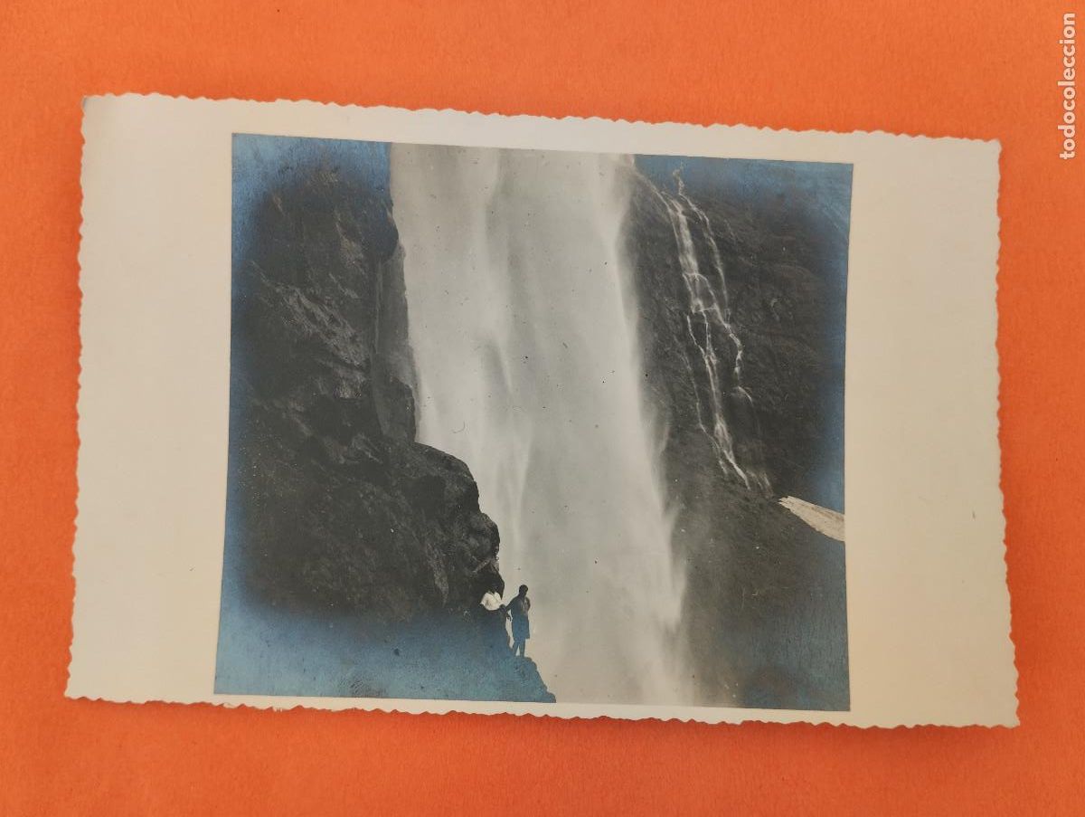 Postales: POSTAL FOTOGRAFICA PIRINEO FRANCES. CASCADA CIRCO GAVARNIE. A&Ntilde;O 1932.