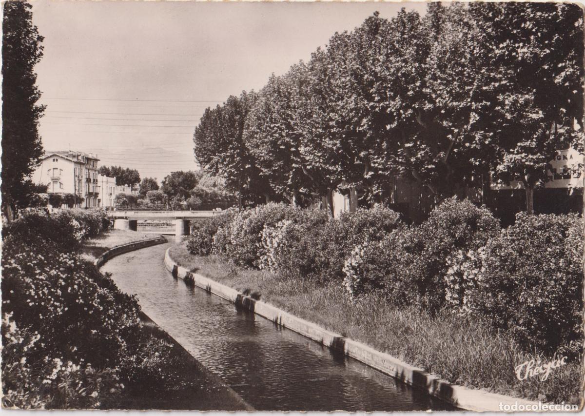 Postales: FRANCIA, PERPIGNAN, LES QUAIS DE LA BASSE, AL FONDO EL CANIGO &ndash; ED.THEOJAC &ndash; S/C