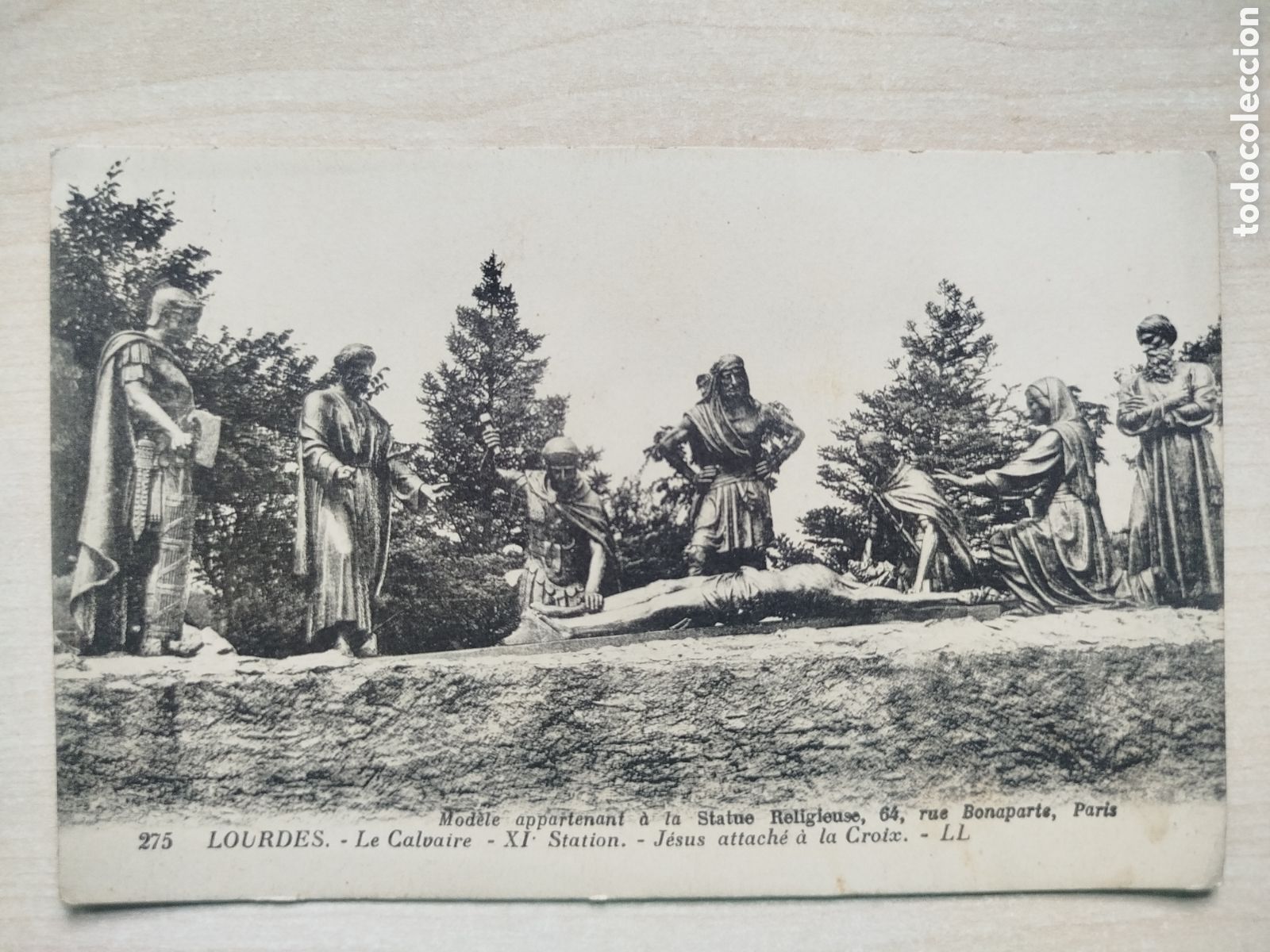 Postales: Lourdes, Calvario, XI Estaci&oacute;n