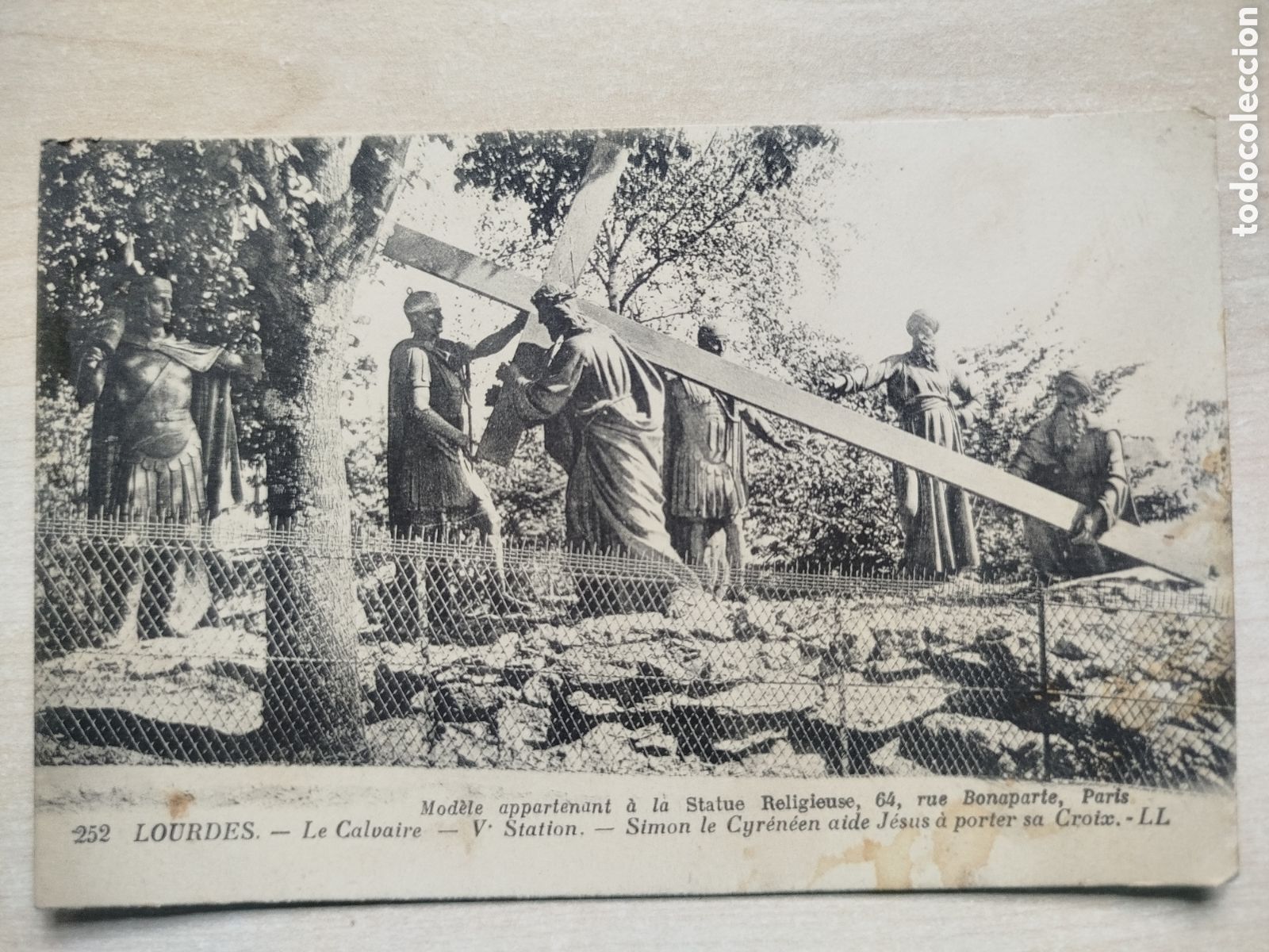 Postales: Lourdes, Calvario, V Estaci&oacute;n