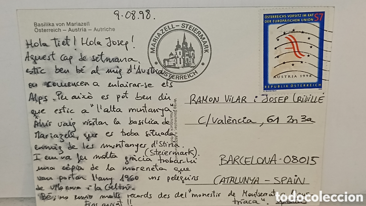 Postales: Bas&iacute;lica de Mar&iacute;a cell Austria - Foto 2