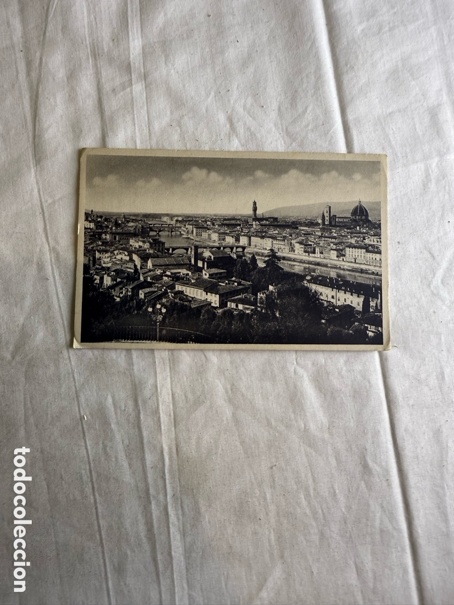 Postales: Firenze &ndash; Panorama y vista de los puentes &ndash; Postal antigua