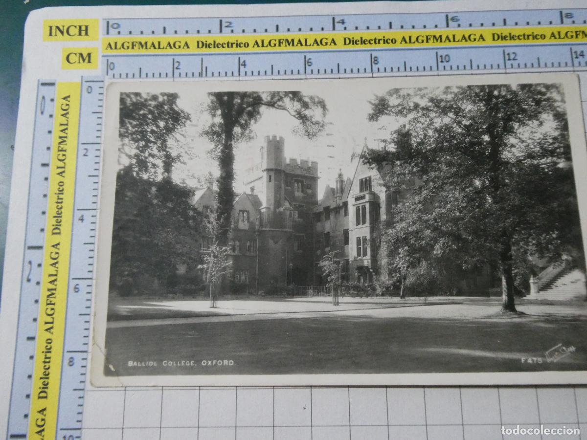 Postales: ANTIGUA POSTAL DE REINO UNIDO GRAN BRETA&Ntilde;A. INGLATERRA. OXFORD BALLIOL COLLEGE 2372