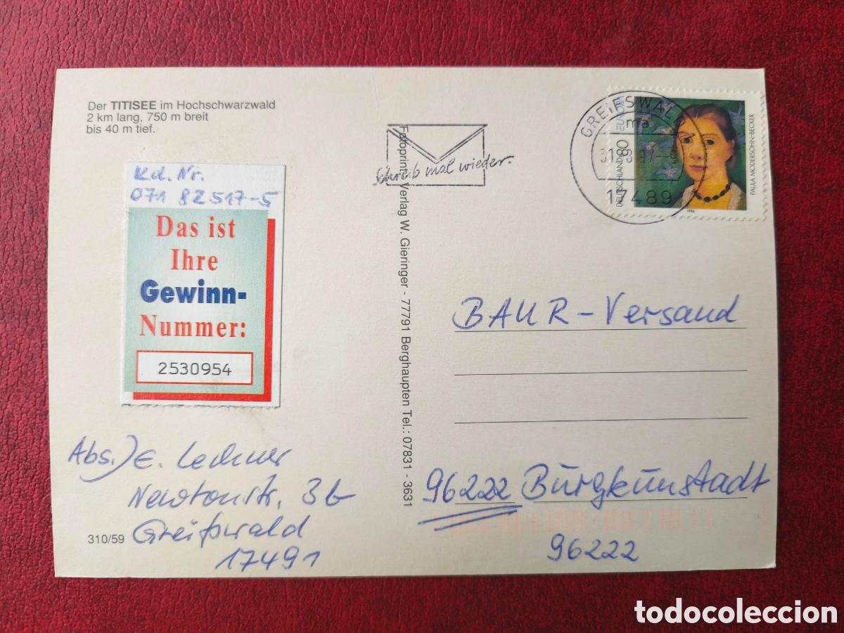 Postales: Alemania. 1997. Titisee - Foto 2