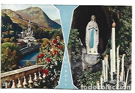 Postales: 2 VISTAS DE LOURDES / FRANCIA