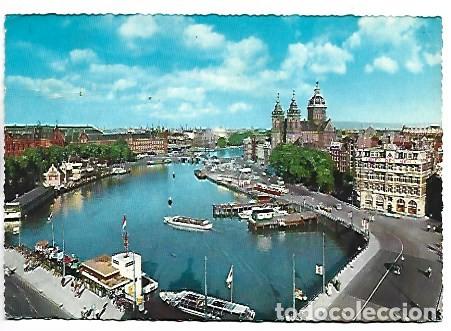 Postales: PRINS HENDRIKKADE AND ST. NICHOLAS CHURCH.- AMSTERDAM - HOLLAND / PAISES BAJOS