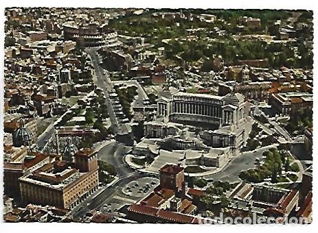 Postales: PANORAMA DALL&acute;AEREO - MONUMENTO A VITTORIO AMANUELE II.- ROMA / ITALIA