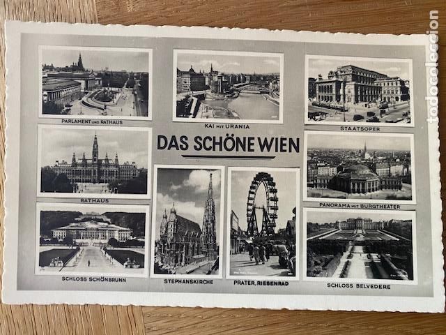 Postales: Viena. Das Sch&ouml;ne Wien. Postal antigua multivista sin circular