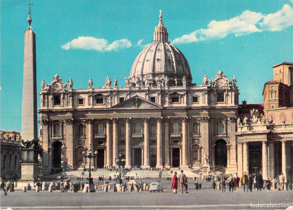 Postales: Postal de la Plaza y Bas&iacute;lica de San Pedro en el Vaticano