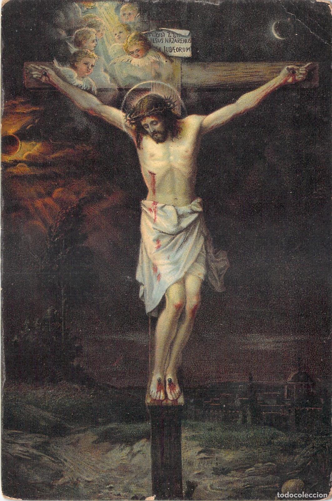 Postales: Postal de la Crucifixi&oacute;n de Jes&uacute;s seg&uacute;n la obra de Oswald V&ouml;lkel