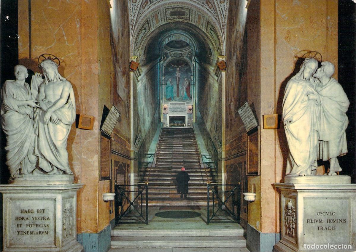 Postales: Postal de la Scala Santa en Roma - Foto 1