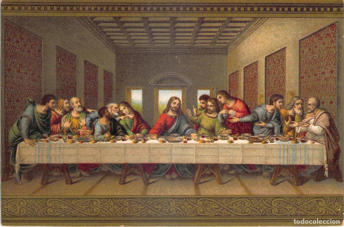 Postales: Postal de La &Uacute;ltima Cena de Leonardo da Vinci