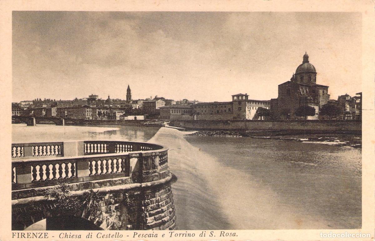 Postales: Postal de Florencia: Chiesa di Cestello y el r&iacute;o Arno