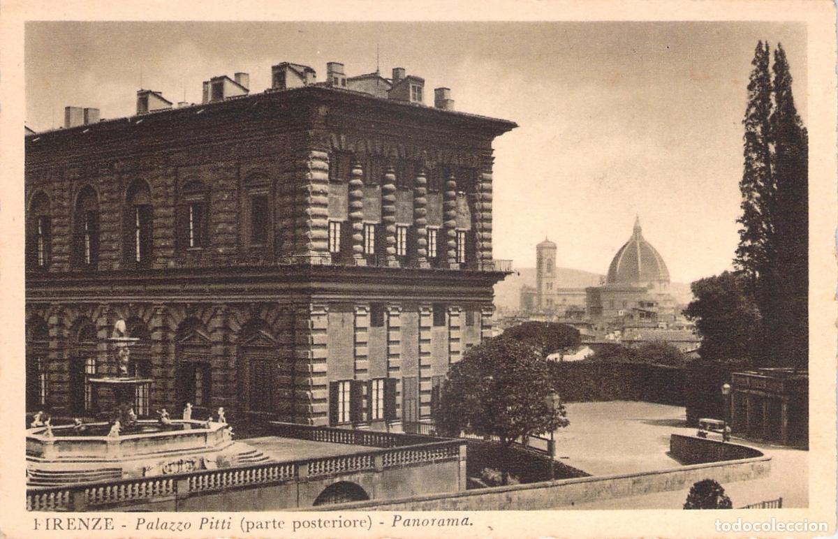 Postales: Postal de Florencia: Vista del Palazzo Pitti y Panorama de la Ciudad