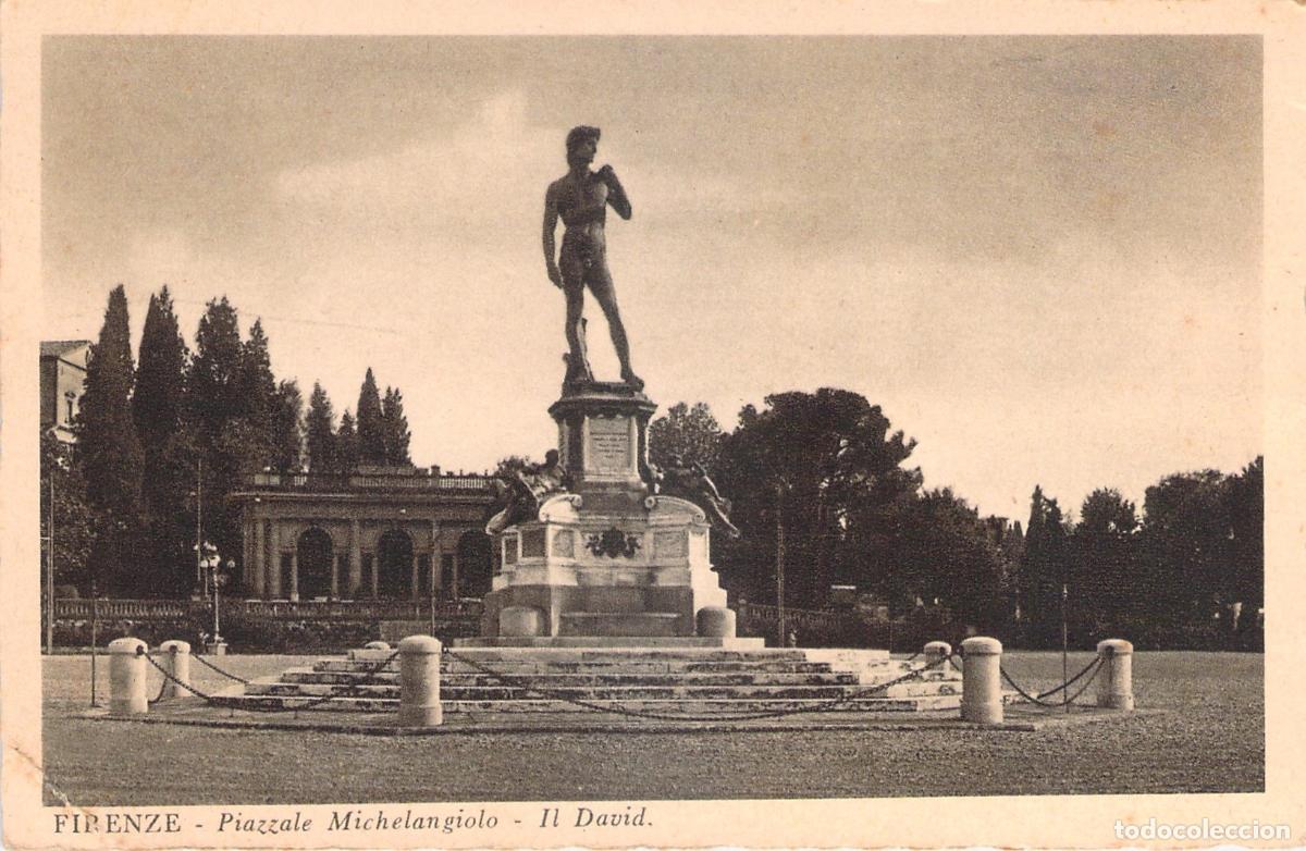 Postales: Postal de Florencia: Escultura de David en Piazzale Michelangelo