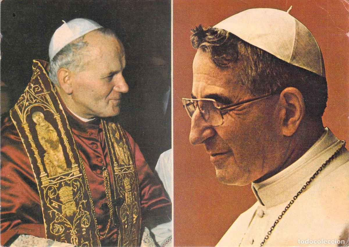 Postales: Postal de los Papas Juan Pablo I y Juan Pablo II