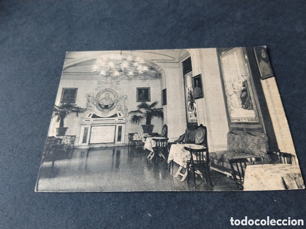 Postales: Postal antigua Roma, colegio Leoniano, sal&oacute;n