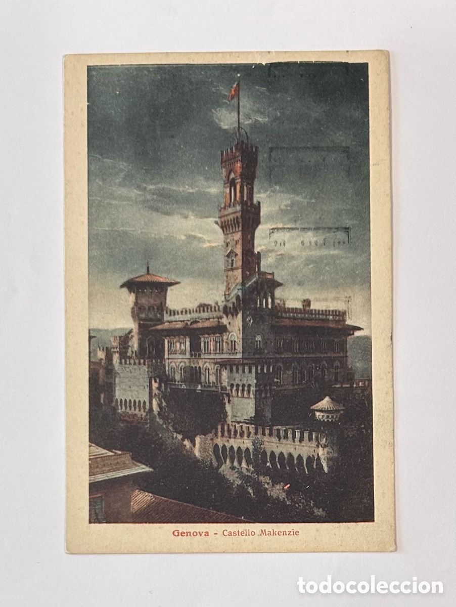 Postales: ANTIGUA POSTAL CIRCULADA. 1924. SELLO DE &Eacute;POCA. MATASELLOS PUBLICITARIO. ITALIA. G&Eacute;NOVA