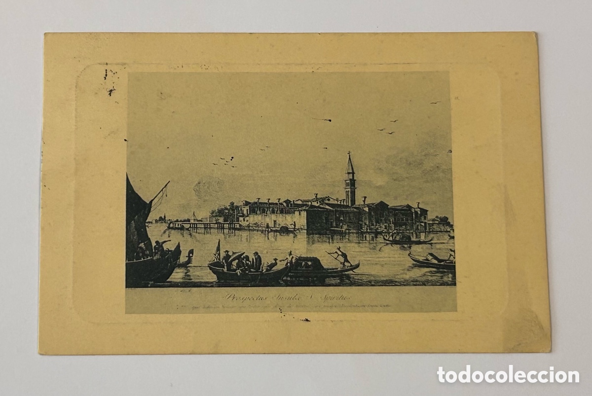 Postales: ANTIGUA POSTAL CIRCULADA. 1924. SELLO DE LA &Eacute;POCA Y MATASELLOS PUBLICITARIO. ITALIA. VENECIA