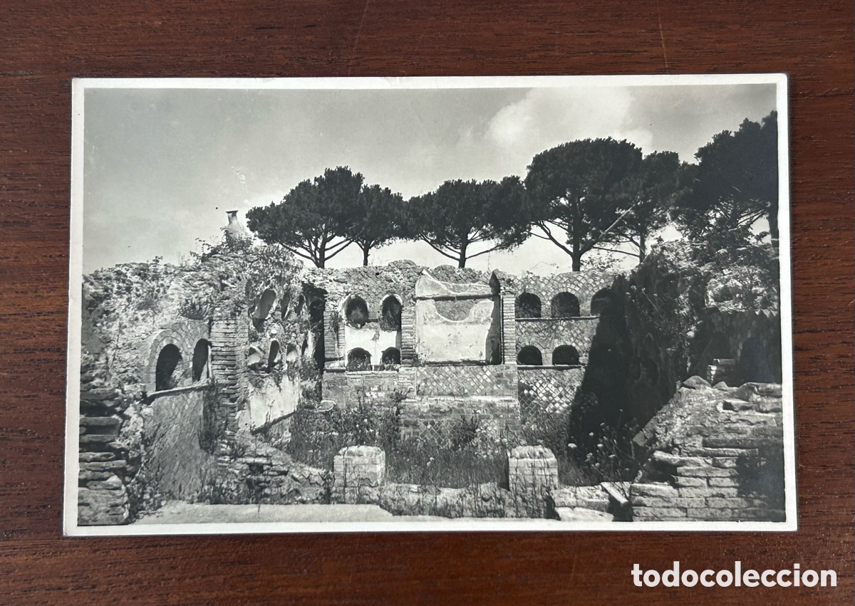 Postales: ANTIGUA TARJETA POSTAL CIRCULADA. 1928. SELLO DE &Eacute;POCA Y MATASELLOS PUBLICITARIO. OSTIA, ITALIA.