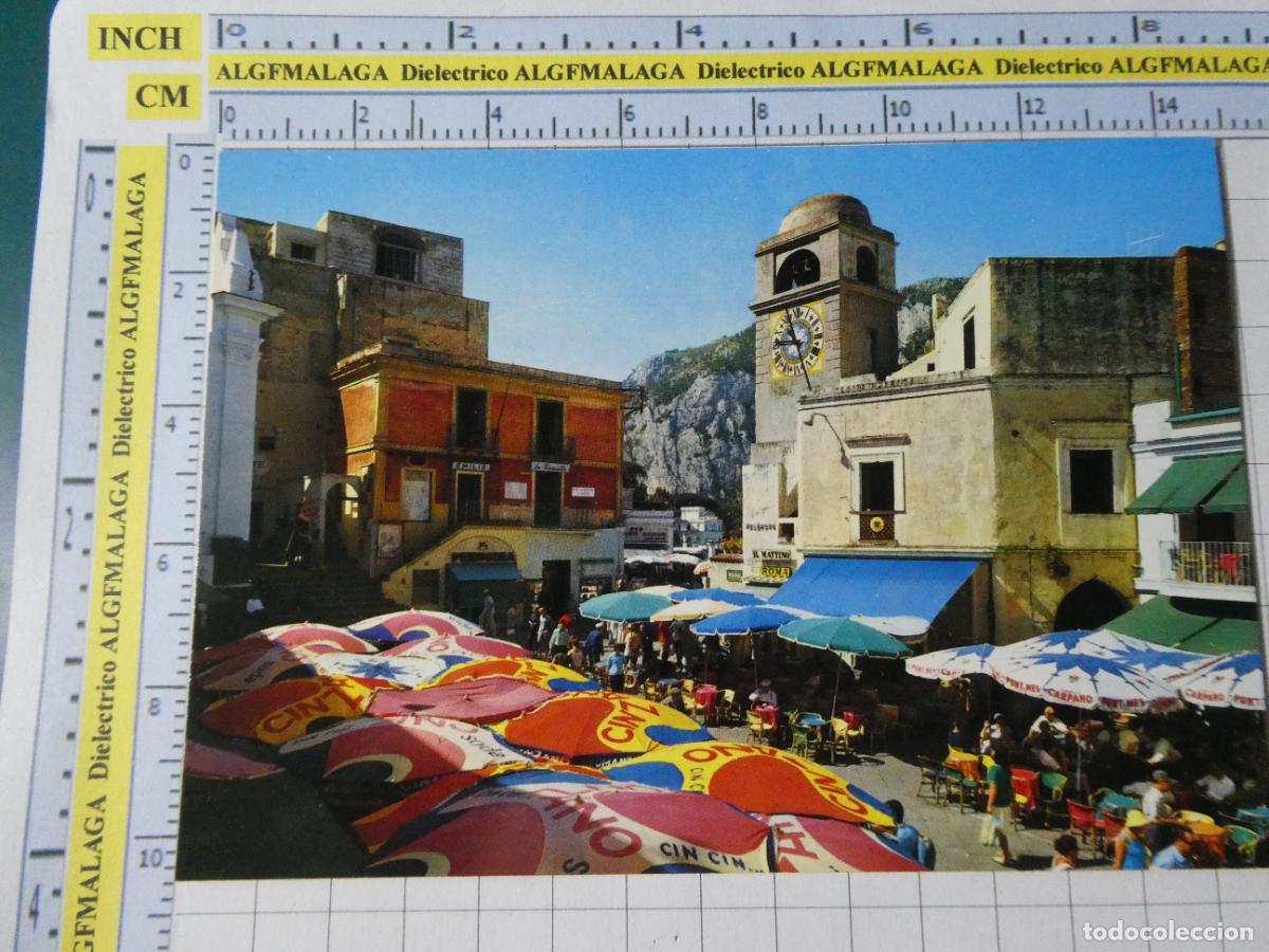 Postales: POSTAL DE ITALIA. CAPRI LA PIAZZETTA SOMBRILLAS CINZANO. 260