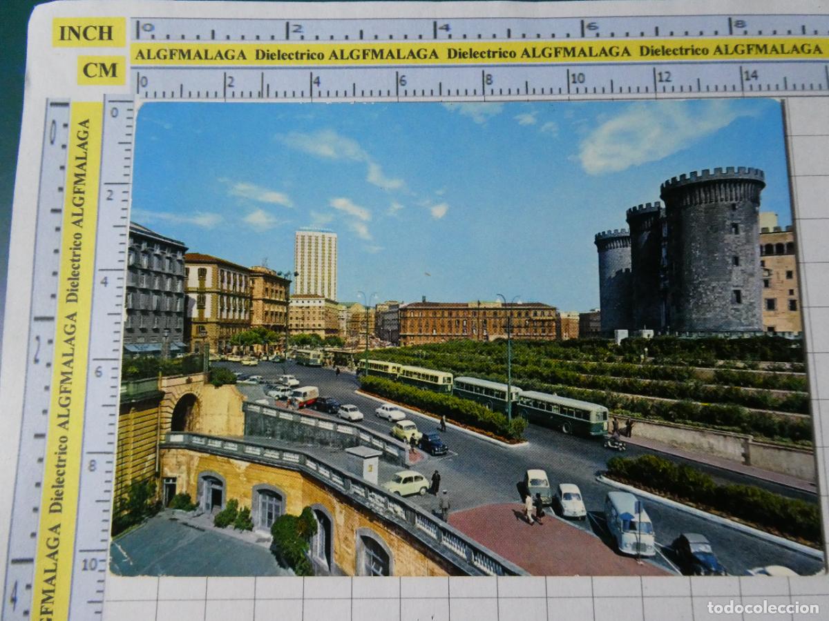 Postales: POSTAL DE ITALIA. NAPOLES NAPOLI MASCHIO ANGIOINO AUTOBUSES. 268