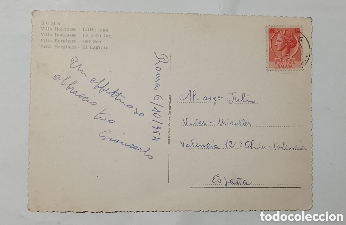 Postales: Postal Roma Villa Borghese - Foto 2