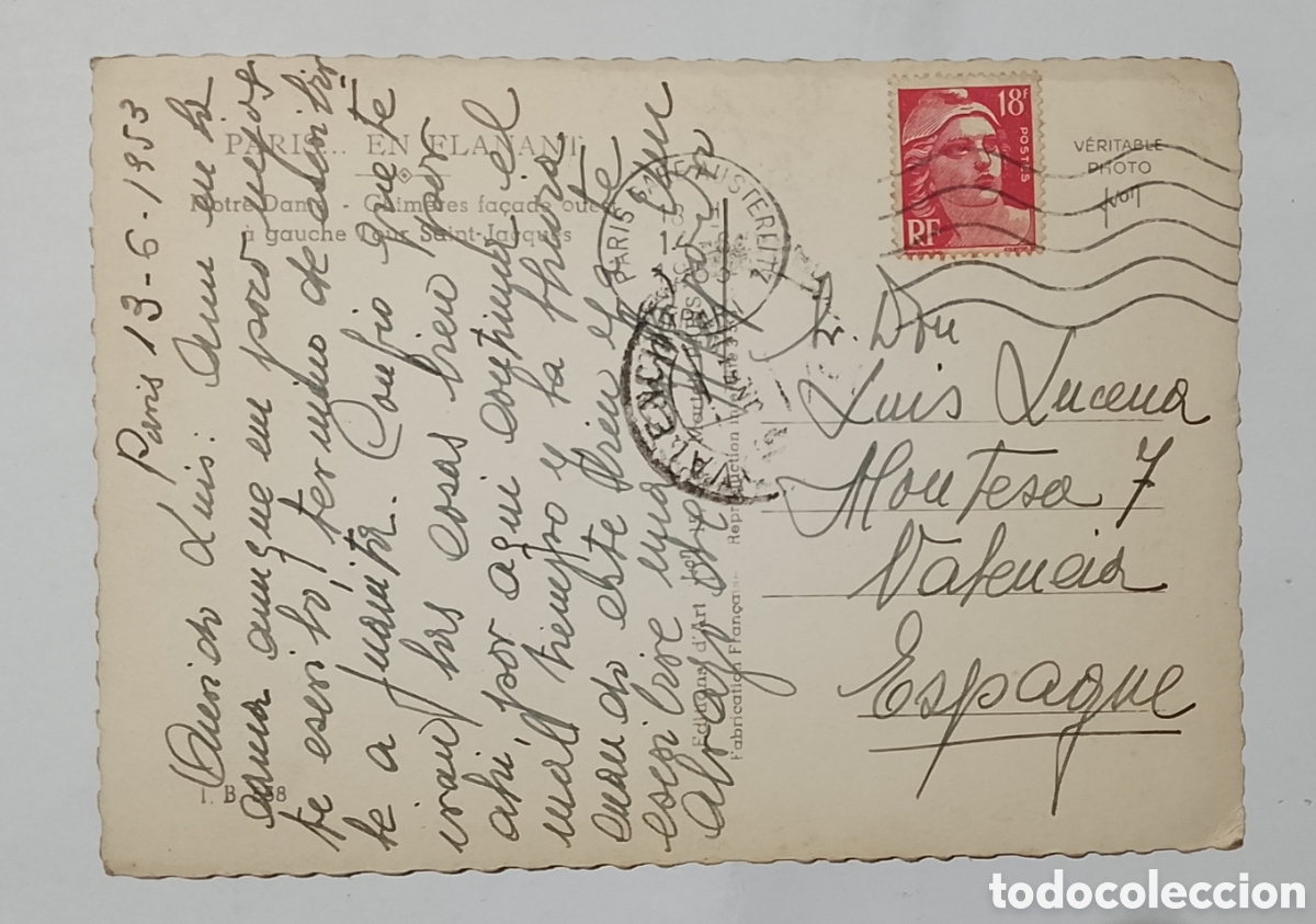 Postales: Postal Par&iacute;s Notredam - Foto 2