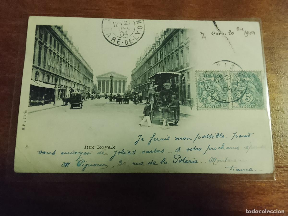 Postales: Postal Paris, Rue Royale. 1904