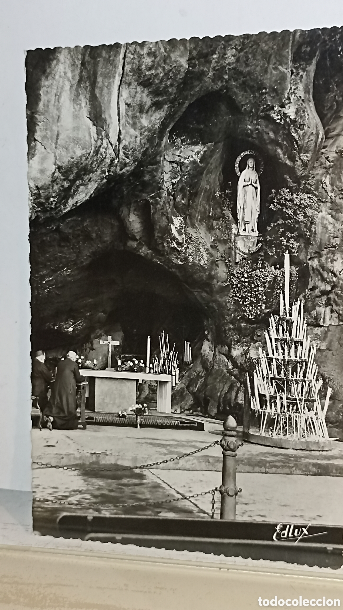 Postales: Un precioso postal vintage Lourdes la grote miraculous veintisiete de enero 1958